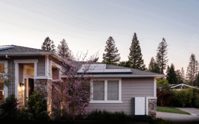 view of house with battery storage installed